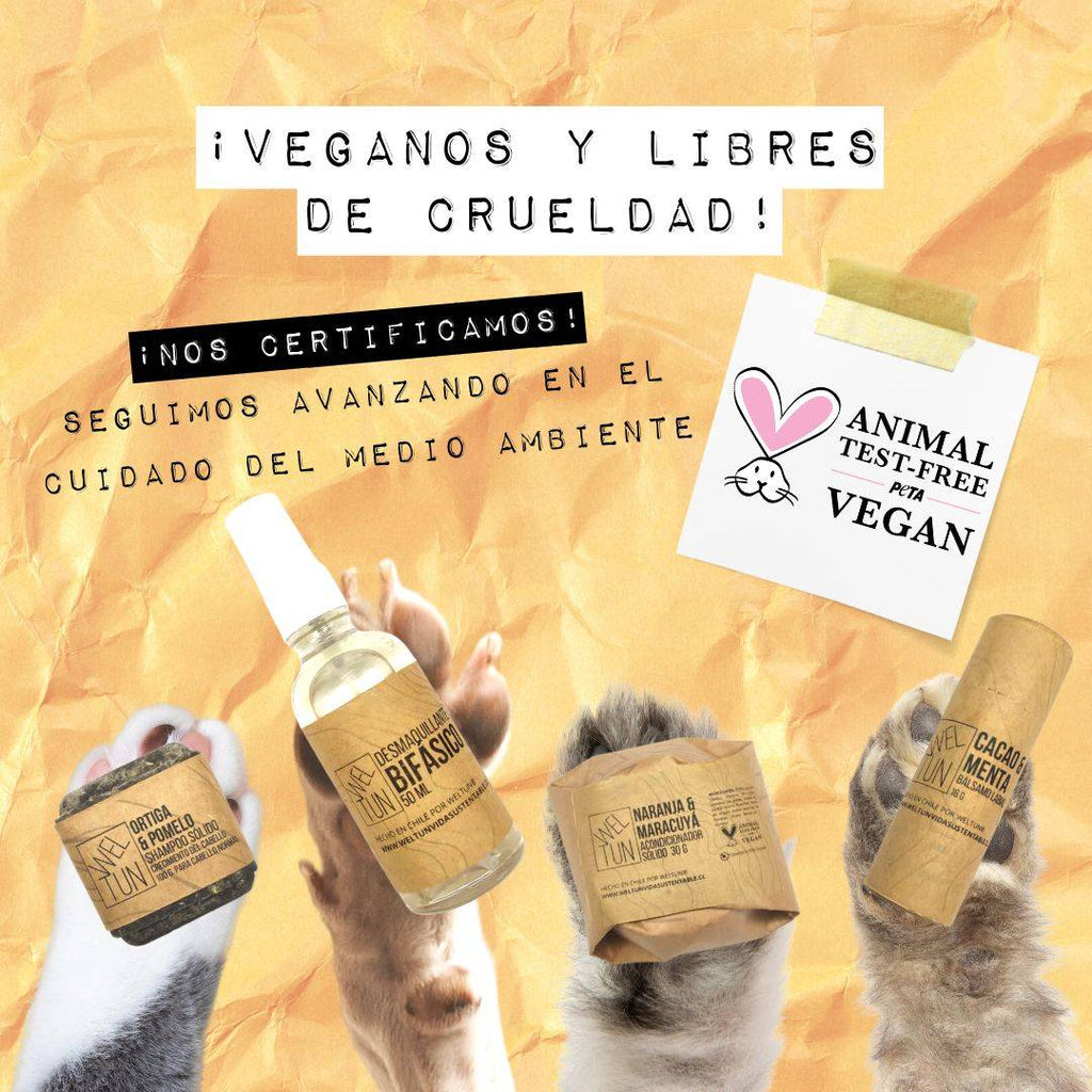 Certificamos todos nuestros productos de cosmética vegana y libres de crueldad