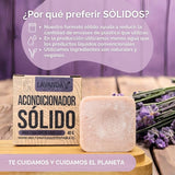 Acondicionador Sólido de Lavanda para Todo tipo de Cabello 40 g | Vegano | Libre de Crueldad | Cosmética Eco-Friendly