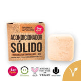 Acondicionador Sólido de Naranja - Plátano para Cabello Seco 40 g | Vegano | Libre de Crueldad | Cosmética Eco-Friendly