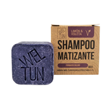 Shampoo Matizante Sólido Violeta 60 g — Para Tonos Rubios y Canos