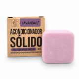 Acondicionador Sólido de Lavanda 40 g, Suavidad para Todo Tipo de Cabello