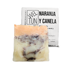 Jabón artesanal vegano Naranja-Canela 110 g hecho en Chile