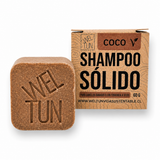 Shampoo Sólido de Coco 60 g — Para Cabello Seco, Rulos y Ondas
