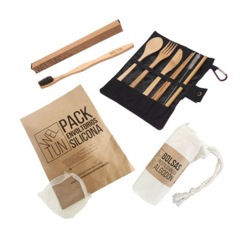 Kit cero residuos: Todo lo que necesitas para comenzar tu estilo de vida sostenible y libre de residuos.